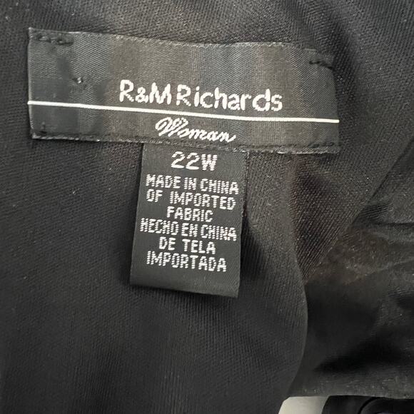 R & M Richards Sequin Embellished Dress Black Gown - Picture 3 of 12